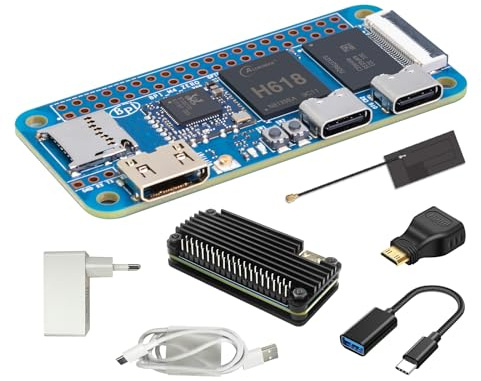 youyeetoo Banana Pi BPI-M4 Zero 1.5GHz Allwinner H618 Quad-Core CPU SBC 2G LPDDR4 RAM 8G eMMC Flash on Board Unterstützung 4K Display Run Ubuntu, Pi Zero 2 W Alternative (Metallkoffer-Bausatz)