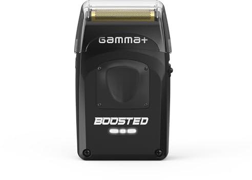 GAMMA+ Boosted Elektrischer Bart- und Haarrasierer mit 3 Klingen, Kabelloser Elektrischer Bartrasierer Herren, 120 Min Betrieb, Kompakter und Tragbarer Reiserasierer, IPX7 Wasserdicht, 11.000 U/Min