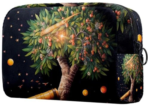 Large Date Palm Iftar Crackers Makeup Bag Zipper Pouch Travel Cosmetic Organizer for Women