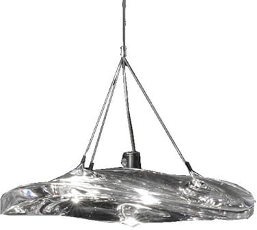 YJSPSW Nordic Glass Flying Saucer Pendant Light/Post-Modern Designer Chandelier/Window Clothing Store Art Hanging Lamp/Duplex Staircase Restaurant Front Desk LightingFixture