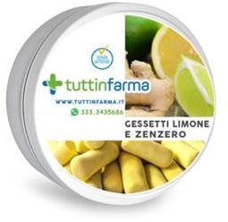 Caramelle Tuttinfarma Gessetti Gialli con Liquirizia, Zenzero e Limone, 40g (5)