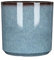 Garden Gear Blue Glazed Cylinder Planters 36cm Diameter Flower Pot Indoor and Outdoor Patio Pathway Durable Pot (1)