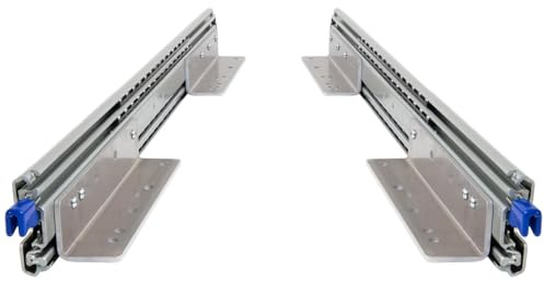 BRASOM Auszugsschienen mit Schubladenhalterungen - Schubladenschienen 500mm, 250kg, 20 inch, Heavy Duty, Lock in/aus Schubladen Schienensystem, Kugellager, links und rechts