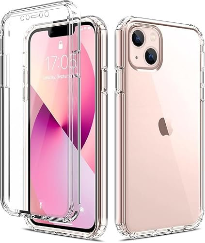Reevermap Clear Case for iPhone 16 Pro Max Built-in Screen Protector Full Body Protective Shockproof Rugged Bumper Slim Anti-slip Phone Cover for iPhone 16 Pro Max, Transparent