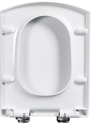 Wttfc Rechteck Toilettendeckel,Weiß Wc Sitz Mit Absenkautomatik Softclose Eckig, Quadrat Klodeckel,Eckige Wc Deckel,Wc Brille,Fast Fix,Pp Material,Square C Large