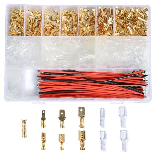 Professionale 810 Pezzi Vanga Morsetti Assortimento Vanga Elettrico Morsetti Connettori Maschio E Femmina Set Per Connessione Fissa
