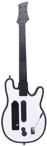 Gugxiom Kabelloser Game-Gitarren-Controller für Wii Guitar Hero III Legends of Rock Guitar Hero Aerosmith Rock Band Rock Band 3, Berührungsempfindlicher Halsschieber für Game-Gitarre