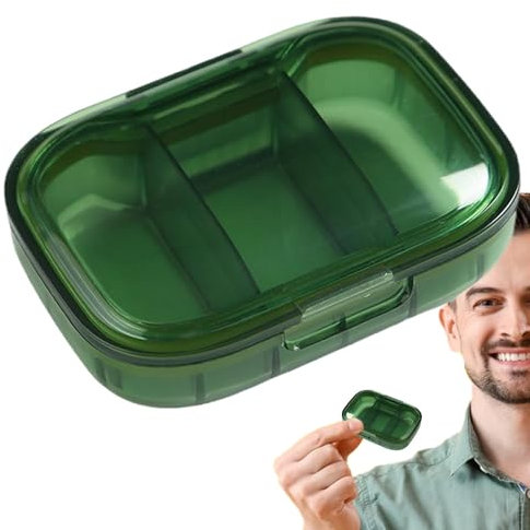 Box Pillola Da Viaggio - Scatola Di Pillola Tascabile Chiara | Scatola Di Pillole Piccola | Organizzatore Di Pillole 3 Volte Al Giorno | Contenitore Per Pillola Da Viaggio | Contenitori Di Cons