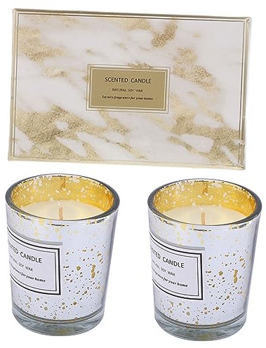 Beavorty Juego de 2 Velas Aromáticas Decorativas para Mesa Velas de Aromaterapia Diseño de Escena para Yoga y Spa y Duradera para Fiestas y Relajación