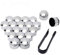 WETCL 20 Stück Radmutter Kappe für Nissan Juke 2010-2019, Radmutterkappen Set Staubdicht Diebstahlschutz Reifen Schraube Trim Abdeckung,Silver-17mm