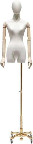 Schaufensterpuppenkleid Form mit Ständer gepaart mit zartem Schlüsselbein, Bauen Sie Metall, um die Basis zu Bauen, Kleidform Schaufensterpuppe zum Nähen von Kleidung, Schmuck, schwarzes Rec