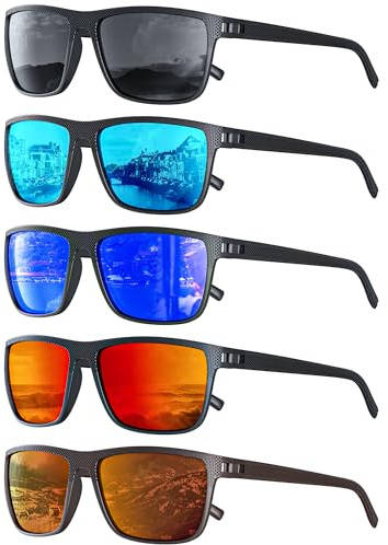 CIFOYA Sunglasses-Men Polarized Mens Sunglasses: Classic Women Sun Glasses UV Protection for Fishing Driving Golf 5PACK