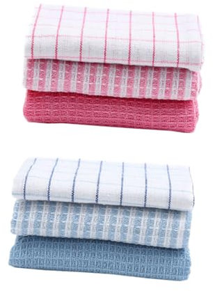 WRITWAA 6stücke Küchentücher Waschtücher Küchenwischtücher Handtücher Zum Reinigen Geschirr Töpfe Schüsseln Becken