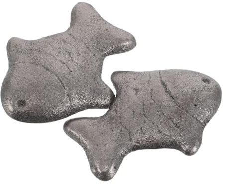 ULTECHNOVO 2pcs Natural Iron Fish Cooking Tool Cast Iron Supplement for Vegans Pregnant Women Athletes Portable for Food and Drinks to Reduce Deficiency