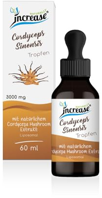 Liposomale Cordyceps Sinensis Tropfen hochdosiert - (90.000mg Cordyceps Sinensis pro Packung) 3000mg pro Tagesdosis - MCT Öl - Hohe Bioverfügbarkeit
