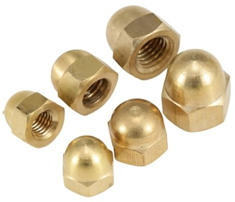 Halbrunde Sechskantmuttern aus Messing, Sechskant-Hutmutter aus Messing M3-M14(M3)