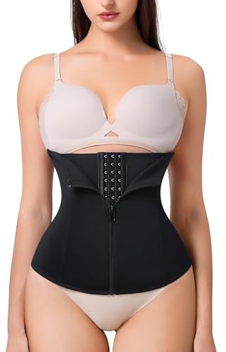 DOEOMK Waist Trainer, Bauchweggürtel Damen, Unterbrust Korsett Damen, Bauchweg Corset top, Corsage Bauchweg Body Stark Formend Das Corset Optimiert den Bereich um Taille Hüfte und Bauch sichtbar (S)