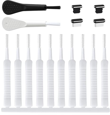 16 Pack Portable Phone Port Cleaning Kit, USB-C Cleaning Kit with Dust Cleaning Brushes, Charging Port Cleaning Set with Foam Tips for Phone, Keyboard, Laptop