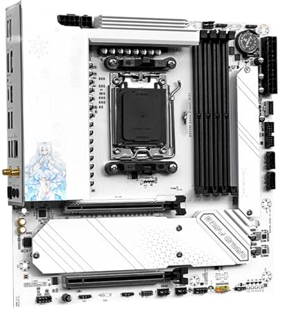 Motherboard Fit For JGINYUE B850M Snow Dream Scheda madre WiFi M-ATX for Ryzen serie 9000 MAX a 9950X3D Desktop DDR5 128GB RAM PCIe5.0 M.2 5