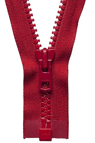 YKK Open Ended Zip, No. 519 Red, 46 cm Length