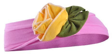 Top Baby Cotton Girls, Babies Rose And Flower Headband - Pink, Yellow Rose