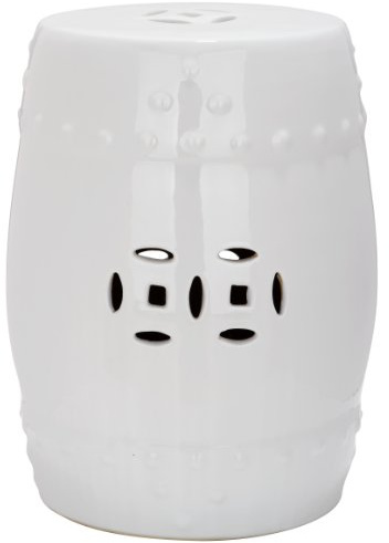 Safavieh Castle Gardens Collection Modern Ming White Ceramic Garden Stool