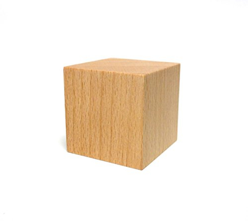 Lot de 10 cubes en bois 50 x 50 x 50 mm