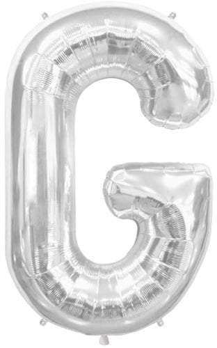Smart Deko Folienballon Buchstabe G Silber 44231 --- Luftballon --- Luftbefüllung --- ca. 40 cm (G)