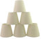 Lot de 6 Pièces Abats-jour de Lampe en Tissu pour Lustre de Bougeoir (écru)
