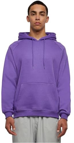 Urban Classics Herren Kapuzenpullover Blank Hoody, klassischer Hoodie für Männer, Loose Fit, 5XL, ultraviolet