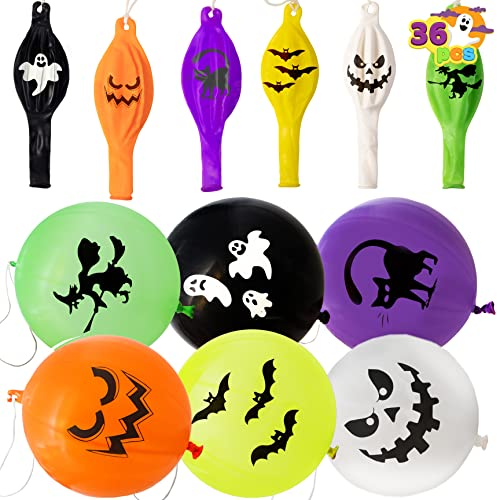JOYIN 36 Stück Halloween Luftballons für Halloween Party Deko, Geburtstagsdeko, Süßes oder Saures Spielzeug, Klassenzimmerspiel, Kinder Mitgebsel