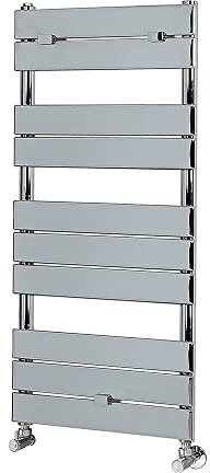 Milano Lustro Chrome Flat Panel Heated Towel Rail - 1000mm x 450mm