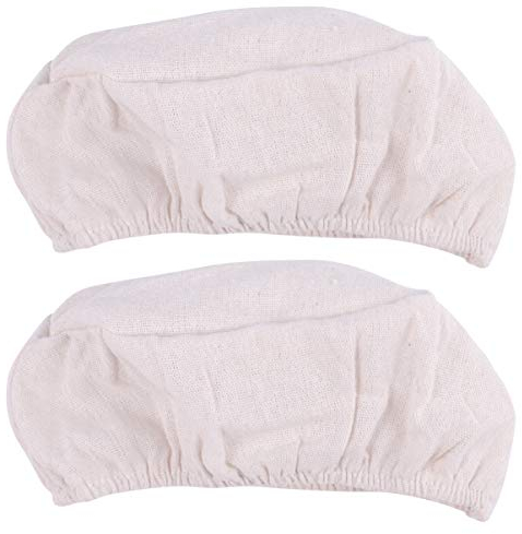Cabilock 2pcs Proofing Basket Liners Sourdough Bakery Basket Towel Fermentation Mat Cheesecloth Cotton for Cooking Strainer Kitchen Baking Tools Oval Shape -25x15x8cm