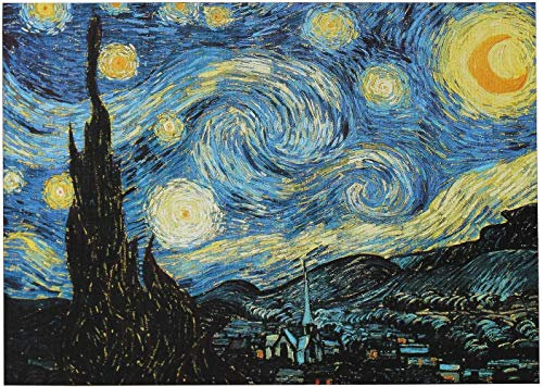 Deerbird Starry Night by Vincent Van Gogh Jigsaw Puzzle 1000 Piece Puzzles for Adults - Famous Painting Series - 1000 Pieces for Adults Puzzles Floor Entertainment Toys
