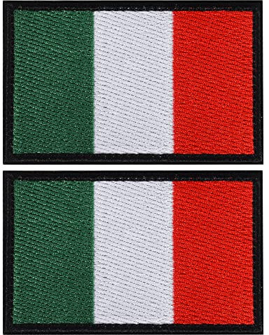 Écusson tissé drapeau italien drapeaux italiens patchs fierté vêtements moraux dos tactiques patchs crochet et boucle pour uniforme militaire, sac tactique veste, jeans, sac à dos d'équipe, chapeau