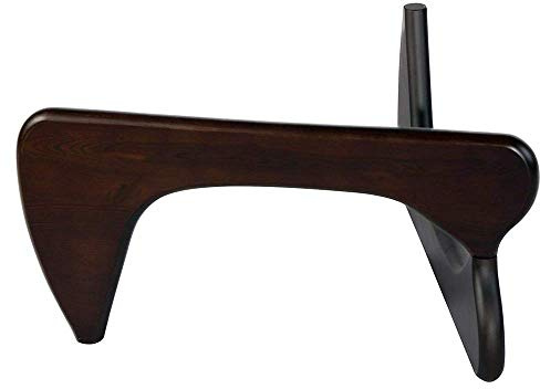SHISEDECO Mid Century Moderne dreieckige Couchtischbeine/Füße, 2 Stück, ineinandergreifende Mitte aus Massivholz, für Wohnzimmer, Freizeitbereich, Terrasse, Arbeitszimmer usw. (dunkles Walnuss)