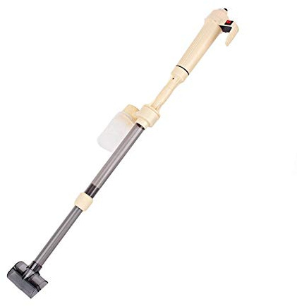 Elektrischer Aquarium Mulmsauger für Wasserwechsel, 58-94cm Verstellbarer Reiniger mit 2 Saugrohren, EINBedienung für Fischkot Entfernung und Tankentleerung