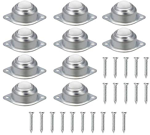 Kugelrollen Möbelrolle, 10 Stück Kugelrollen Möbelrollen Transfer Rollenkugel Metall Eisen Lagereinheit Rollen für Möbeln Maschinen und Spielzeug