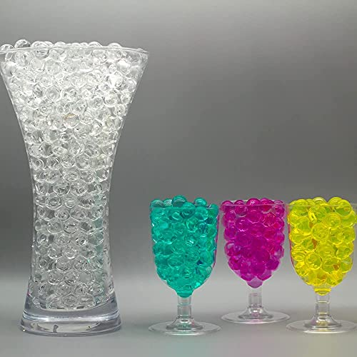 Risai Wasserkugeln, Kristall-Gel-Perlen, Perfekt für Hydrogel-Pflanzen, Vasenfüller Silikonkugeln Ungiftig Klare Gelee-Perlen, Wachsende Perlen, 600pcs, 10g