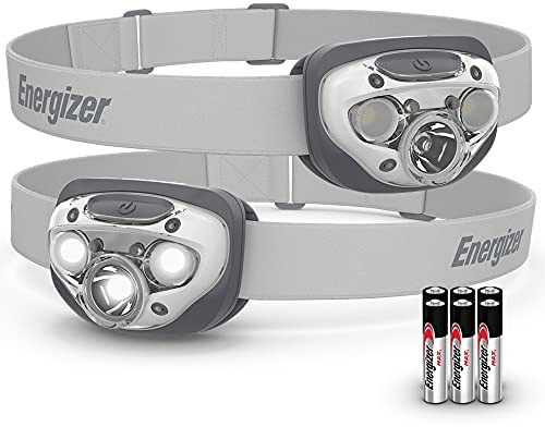 Energizer LED Headlamp PRO (2-Pack), IPX4 Water Resistant Headlamps, High-Performance Head Light for Outdoors, Camping, Running, Storm, Survival LED Light for Emergencies (Batteries Included)