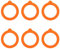 KINBOM 6pcs Silicone Replacement Gasket Seals, Mason Jar Rubber Seals Sealing Ring Silicone Gaskets for Storage Jars Glass Sealed Cans (3.7inch Outer Diameter, 2.7inch Inner Diameter)