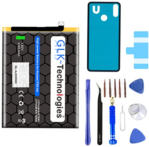 GLK-Technologies Akku kompatibel mit Huawei P30 lite | Mate 10 Lite | Honor 7X 9i | Mate 9 LITE | NOVA 2 Plus | NOVA 4E | NOVA 2S | Mate SE HB356687ECW 3550mAh | inkl. Werkzeug Set Kit