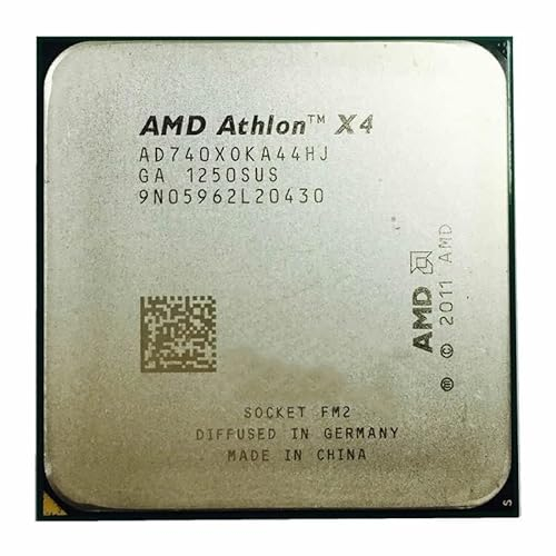 Hegem Processeur d'unité Centrale AMD Athlon X4 740 3.2G 65W Quad-Core AD740XOKA44HJ Socket FM2 Pas DE Ventilateur