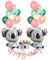 Regendeko Happy Birthday Koala Kindergeburtstag Deko,Waldtier Geburtstag Deko für Jungen und Mädchen Party Dekoration Dschungel Geburtstag Deko Birthday Decorations (Rosegold)