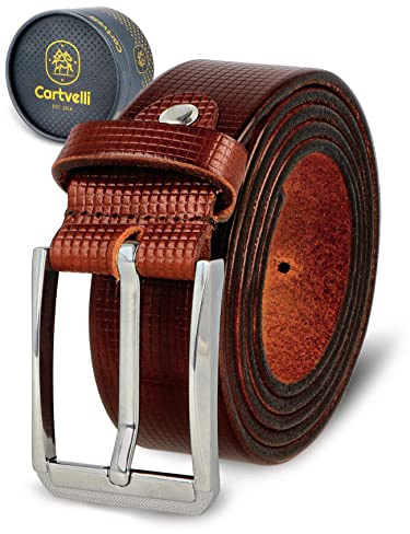 Cartvelli Business Ledergürtel Herren inkl. Geschenkbox Made in Germany - Echt Leder Gürtel Anzug 35mm