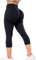 RIOJOY Capri Sport Leggings Damen 3/4 High Waist Push Up Booty Seamless Leggings für Gym Fitness Yoga Workout, Schwarz M