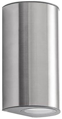 PRIOS LED Wandleuchte außen Zavallina (spritzwassergeschützt (Modern) in Alu aus Aluminium (1 flammig,) - Außenwandleuchten Wandlampe Led Außenlampe Outdoor für Außenwand/Hauswand