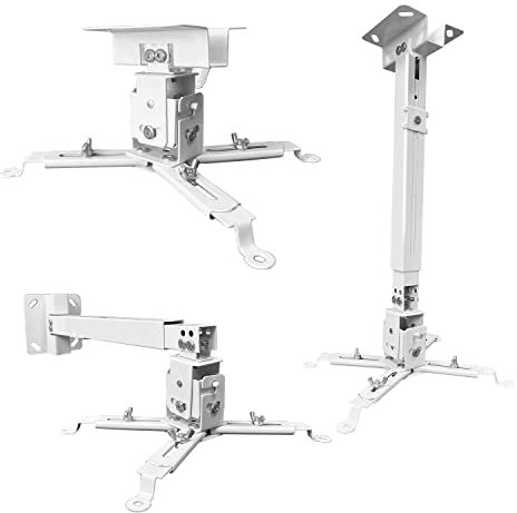 Tonalee Projector Mount Wall or Ceiling Projection Mount Bracket with Adjustable Height and Extendable Arms Mount for Home and Office Projector