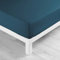 douceur d'intérieur, Drap Housse (160 x 200 cm) Lina Bleu, 100% Coton
