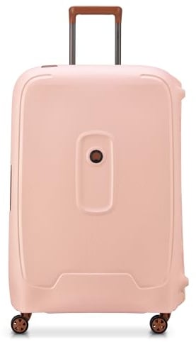 DELSEY PARIS - MONCEY - Valise Grande Taille Rigide Matière Recyclée et Recyclable - 76x52x30 cm - 97 litres - L - Rose